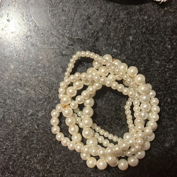 Silver and Pearl bracelets. Vintage 1980’s - Picture 4 of 4